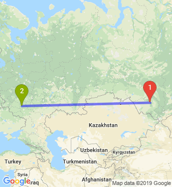 Маршрут из Барнаула в Ельца