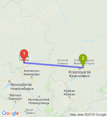 Абакан новосибирск карта