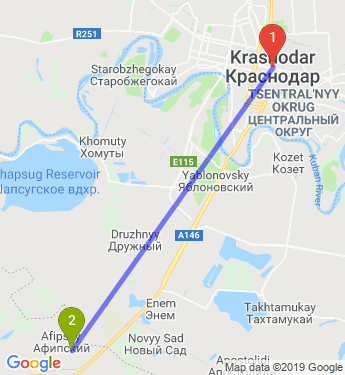 Афипский поселок карта