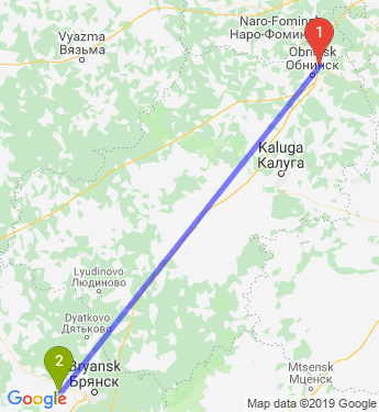 Маршрут из Балабанова в Титовку