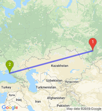 Маршрут из Прокопьевска в Темрюк
