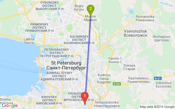 Мурино санкт петербург карта