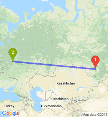 Маршрут из Барнаула в Москву