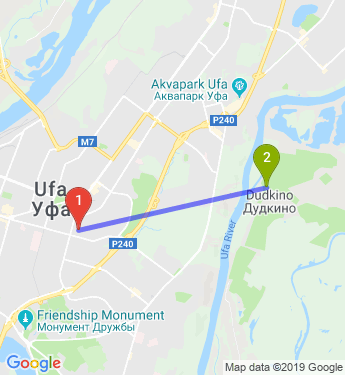 Маршрут по Уфе