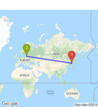 Маршрут из Уссурийска в Калининград
