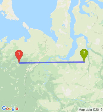 Маршрут из Усинска в Новый Уренгой