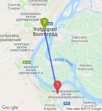 Маршрут по Волгограду