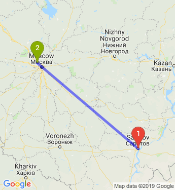 Маршрут из Саратова в Зеленоград