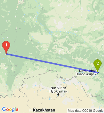 Маршрут из Перми в Новосибирск
