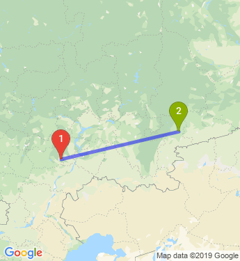 Маршрут из Кузнецка в Челябинск