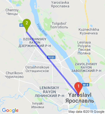 Маршрут по Ярославлю
