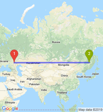 Маршрут из Волгограда в Биробиджан