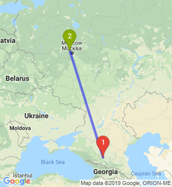 Маршрут из Пятигорска в Химки