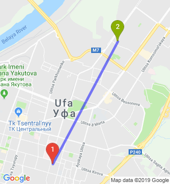 Маршрут по Уфе
