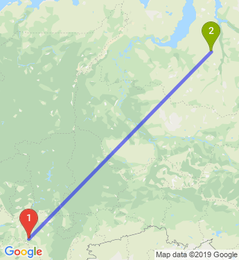 Маршрут из Октябрьского в Новый Уренгой
