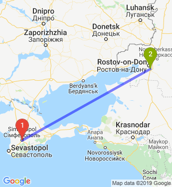 Маршрут из Симферополя в Батайска