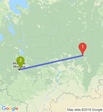 Маршрут из Перми в Балашиху