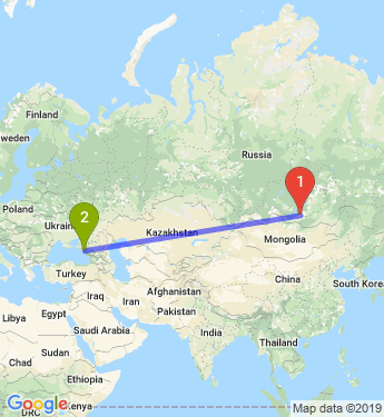 Маршрут из Улан-Удэ в Хадыженска