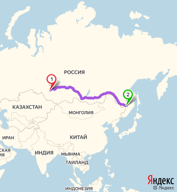 Карта хабаровск новосибирск