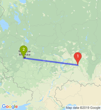 Маршрут из Октябрьского в Одинцово
