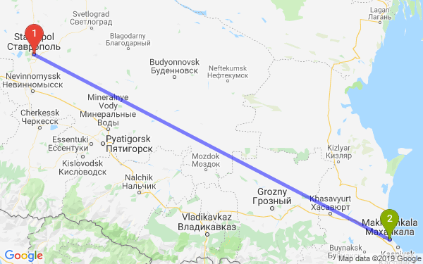 Карта маршрутов автобусов ставрополь