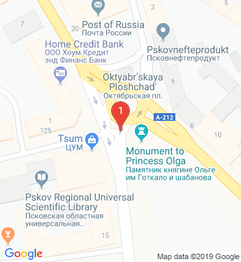 Маршрут из Пскова в Москву