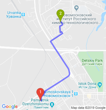 Маршрут по Новомосковску