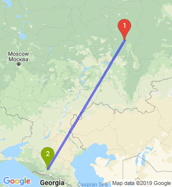 Маршрут из Перми в Кисловодск