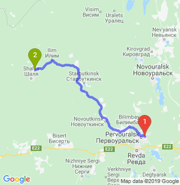 Маршрут из Первоуральска в Сылву