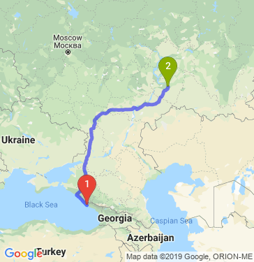 Москва сызрань карта