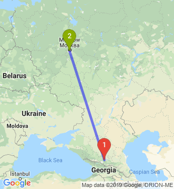 Маршрут из Нальчика в Москву