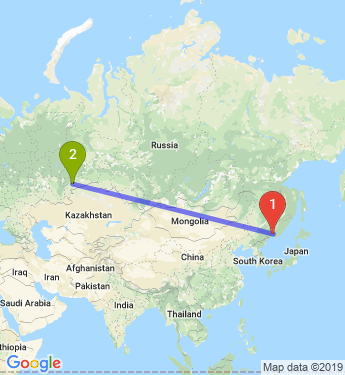 Маршрут из Уссурийска в Челябинск