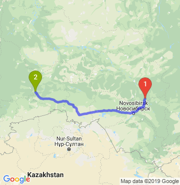 Маршрут из Томска в Тюмень
