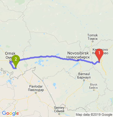 Маршрут из Труда в Новоуральского