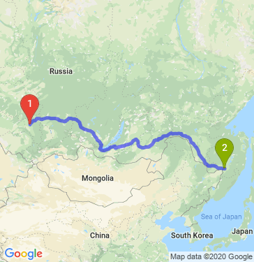 Маршрут из Кемерова в Хабаровск
