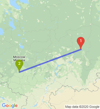 Маршрут из Перми в Тулу