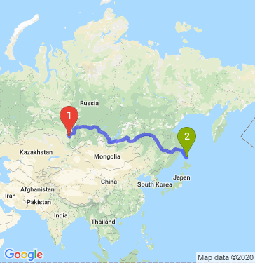 Маршрут из Барнаула в Корсакова