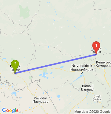 Дорога томск омск карта