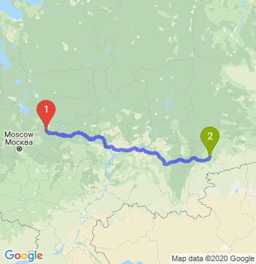 Маршрут из Иванова в Челябинск