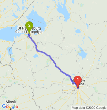 Киев спб расстояние