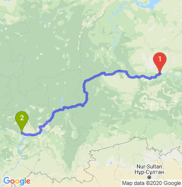 Маршрут из Сургута в Казань