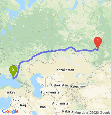 Маршрут из Кемерова в Анапу