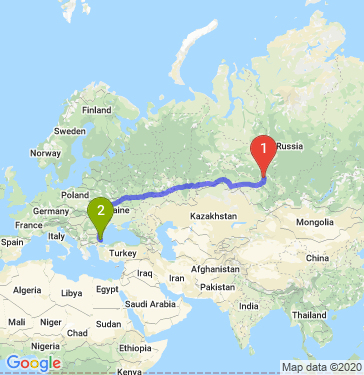 Маршрут из Томска в Бургаса