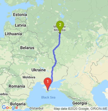 Маршрут из Симферополя в Москву
