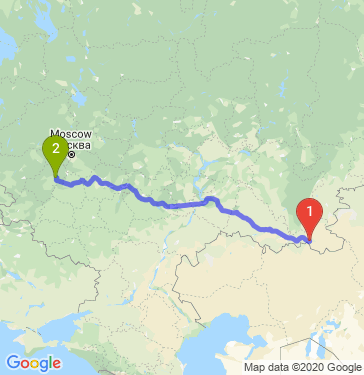Маршрут из Орска в Калугу