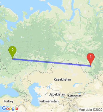 Маршрут из Барнаула в Москву