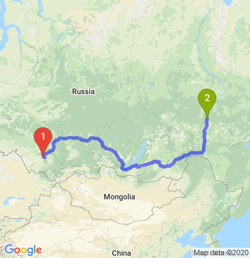 Маршрут из Барнаула в Нижний Куранах