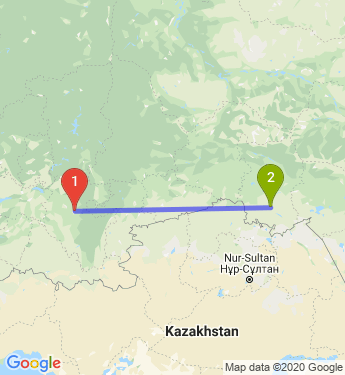 Маршрут из Уфы в Омск