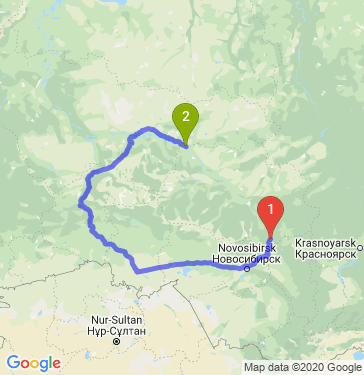 Маршрут из Томска в Стрежевой