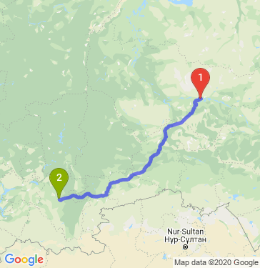 Маршрут из Сургута в Уфу